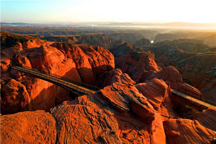 陜西靖邊波浪谷景區:5.8公里冬景素雅綻放_fororder_圖片60